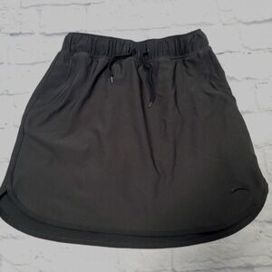 Slazenger Golf Drawstring Athletic Skirt Built in Shorts Pockets XS Solid Black‎